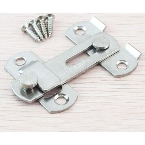 Stainless Steel Home Safety Gate Door Bolt Latch Slide Lock Hardware+Screw
