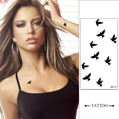 1PC Fashion Women Girl Temporary Tattoo Sticker Bird Design Waterproof Tattoo Sticker Arm Body Art Fake Tattoo Sticker