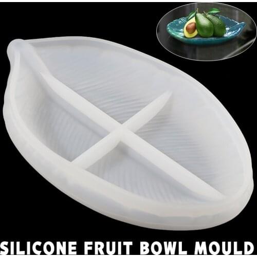 1PC New DIY Crystal Epoxy Mold Leaf Storage Tray Mold Silicone Mold For Fruit, Vegetable, Candy, Nut Plate Dish Making