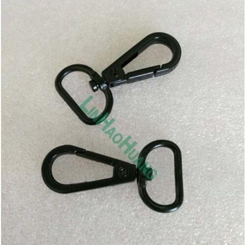 20pcs/lot 19mm 0.75 inch Alloy Swivel Clasps Snap Key Hooks DIY Key Chain Ring Black matt enamel Free Shipping 2017051402