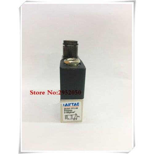 5pcs/lot Free Shipping Pneumatic Airtac 2 Pos 3 Way 1/8" BSPT Air Solenoid Valve 3V1-06 dc 12v 24v ac 110v 220v