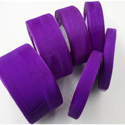 50 Yards Violet Organza Ribbon Wedding Party Decoration Gift Wrapping Christmas New Year Apparel Sewing Fabric Ribbon 34