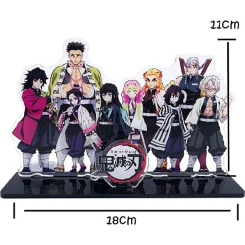 Anime Demon Slayer Nezuko Zenitsu Giyuu Acrylic Stand Figure Model Plate Holder Living bedroom Cake decoration Gift toy