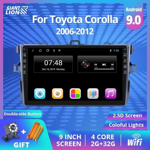 2din Android 9.0 Car Multimedia Video Player For Toyota Corolla 2006-2012 Car Radio Navigation Gps Stereo Player 2Din Dvd Player