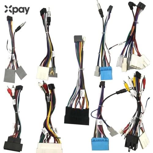 XPAY 2 DIN Car Android Radio Cable for Suzuki ISO Hyundai Kia Honda Toyota Nissan Mitsubishi Ford CRV FIT