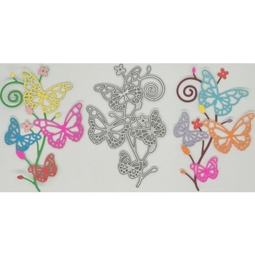 Butterflies, flowers, 4 butterfly metal cutting molds, crafts, kraft paper cards, scrapbooks, photo albums