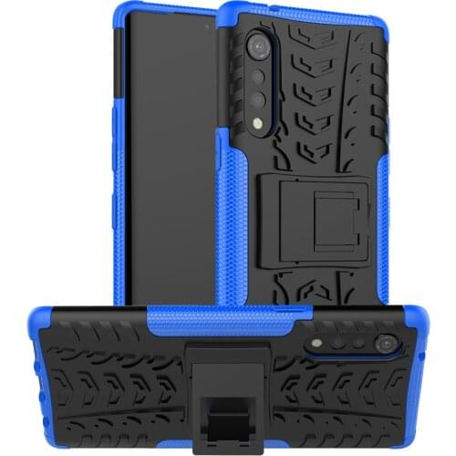 For Cover LG Velvet Case Anti-knock Bumper Heavy Duty Armor Stand Back Cover For LG Velvet Silicone Phone Case For LG Velvet 5G