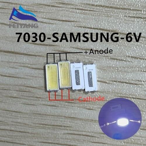 FOR repair Samsung tcl LCD TV LED backlight Article lamp SMD LEDs 7030 6V Cold white light 1000pcs/lot emitting diode
