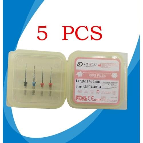 Denco Endodontics Dental Root Canal Endo Files Instruments for Children Kid Files Pediatric Endodontic File Niti Rotary for Baby