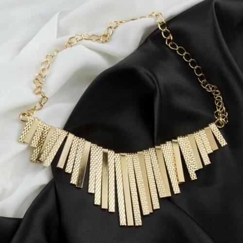 Stick Figure Metal Collar Necklace