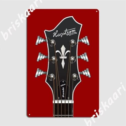 Guitar Headstock Art Hagstrom Ultra Swede Metal Signs Club Party Club Bar Designing Mural Painting Tin sign Posters