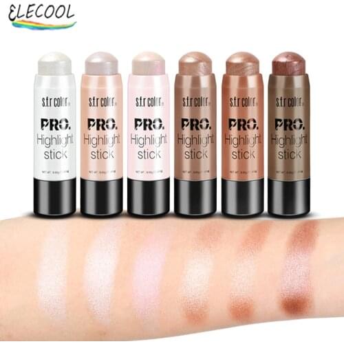 ELECOOL Highlighter Pen Face Concealer Makeup Contour Bronzer Brighten 3D Contour Glow Highlighter Stick Professional Cosmetics