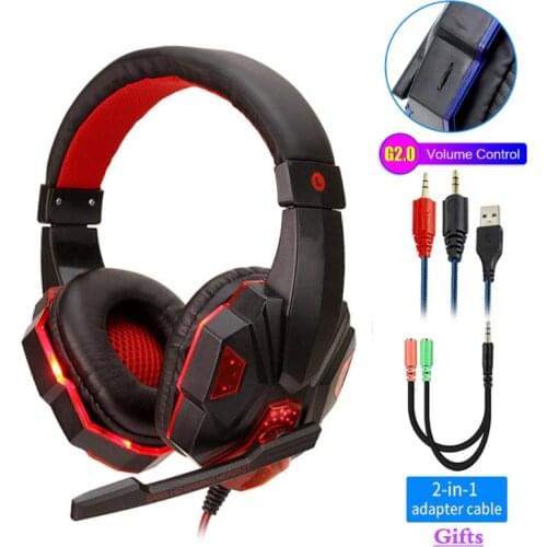 Deep Bass Led Light Gaming earphone With HD Microphone For PC PS4 PS5 Xbox One 3D Surround Sound Gaming Headset