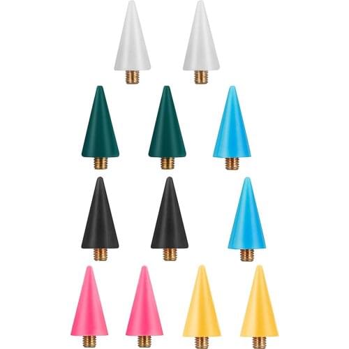 12PCS High Quality Colorful Crystal Pick Up Pencil Nail Art Rhinestones Picking Up Tools DIY Cloth Beads Picker Replacement Head