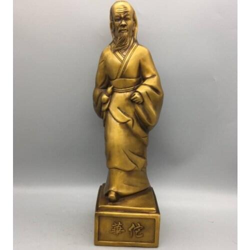China brass god doctor medicine king Hua tuo crafts statue