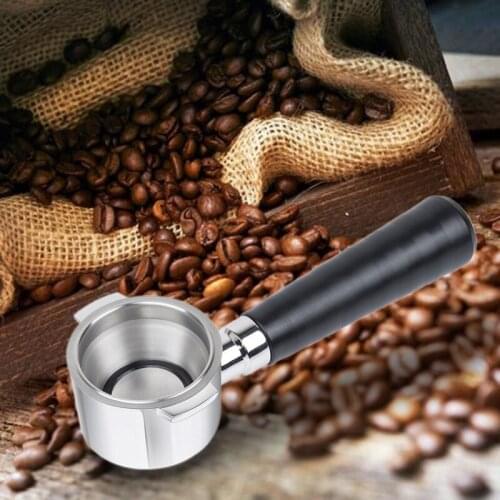 Stainless Steel Coffee Bottomless Tamper Coffeeware Basket for Espresso Moffee Machine for Coffee Accessories Black 51mm