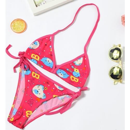 3-12years Children Swimwear Girls Swimwear Baby Kids Biquini Infantil Swimsuit Bikini Girl 2017 New Summer Bathing Suit BJ104