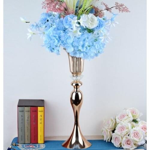 Metal Candle Holders Flowers Vase Candlestick Road Lead Candelabra Centerpieces Wedding porps Christmas decoration