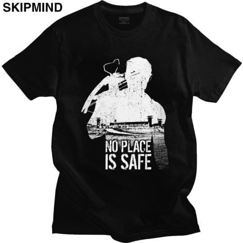 Distressed The Walking Dead T-shirt Men Short Sleeve Daryl Tshirt Horror Zombie TV T Shirt 100% Cotton Fans Tee Top Merch Gift