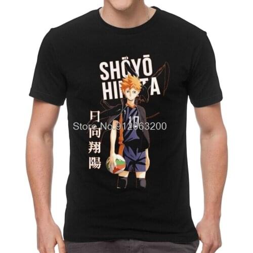 Tvoe Haikyuu T Shirts Men Short Sleeve Cotton T-shirts Karasuno High School Hinata Shouyou Tee Tops Novelty Tshirts Gift