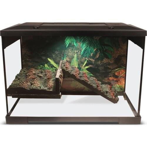 Aquatic Turtle Tank Kit with Basking Platform Wire Mesh Lid Aquarium Vivarium Turtle Reptile Newt Salamander Frog with Filter