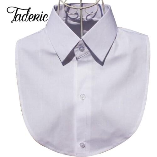 Jaderic 2018 New Solid Shirt False Collar White & Black Blouse Vintage Detachable Collars Women Men Clothes Accessories