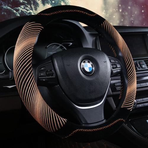2018New Faux Fur Short Plush Steering Wheel Cover Winter Warm Steering wheel Cover For Car Interior Accessories