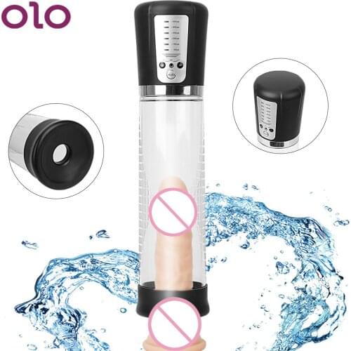 OLO Vacuum Pump Powerful Penis Enlargement Extender Penis Enlarger USB Rechargeable Automatic Penis Pump Sex Toys for Men