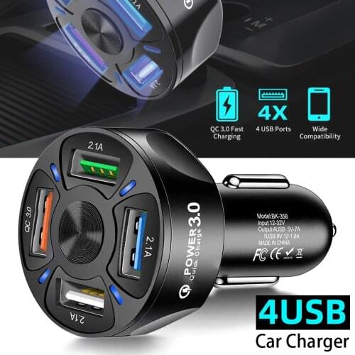 QC3.0 Car Mobile Phone Charger USB Charger For Iphone 11Pro GPS Fast Charging Car-Charger Dual USB Charger For Xiaomi Tablet