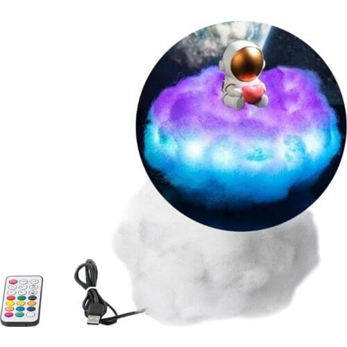 Colorful Clouds Cute Cartoon Astronaut Lamp LED Remote Control Marquee Cloud Symphony Lights Night Light Creative Home
