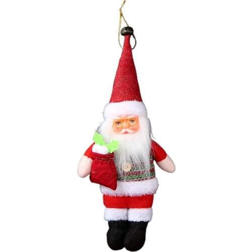 Christmas Santa Claus Pendant with Hanging Hole, Cute High Hat Long Beard Decoration