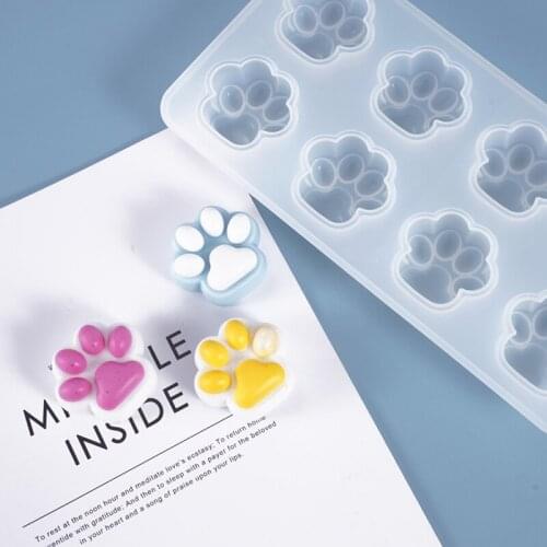 Cartoon Dog Paw Silicone Mold Handmade Pendant Bag Decoration DIY Epoxy Resin Mold Jewelry Accessories Tools