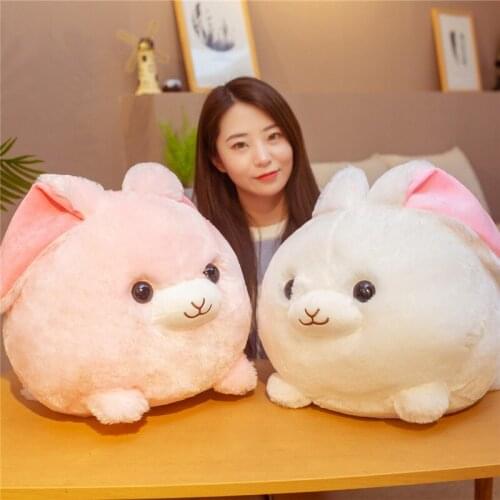 Nice 25/35CM Lovely Round Rabbit Stuffed Animals Children Toys Soft Bunny Home Decor For Kids Gifts