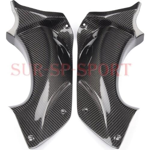 Upper Front Dash Airduct Cover For Kawasaki ZX-14 ZZR1400 2006 2011 Carbon Fiber