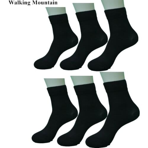 Walking Mountain Mens Black Socks