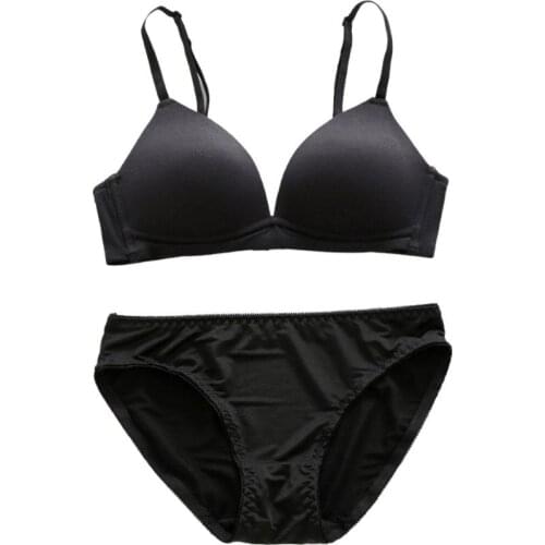 Women Push Up Seamless Set Female Lingeries Underwear Wire Free Bra and Panties Set