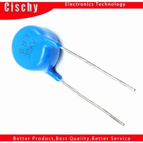 1pcs/lot High voltage ceramic chip ceramic capacitor 681K 30KV 680PF 30KV681 In Stock