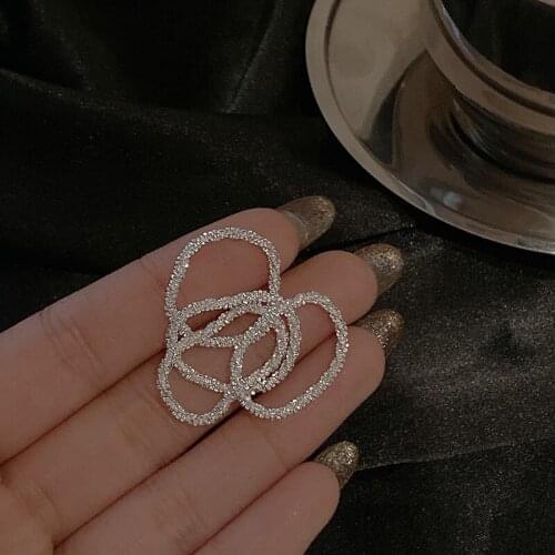 Fashion Bling Rings Simple Babys Breath Charm Finger Ring for Women Wedding Party Trendy Jewelry Female Luxurious Tail Ring