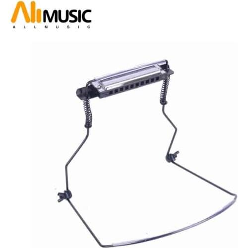 10 Holes 24Holes Harmonica Neck Holder Mouth Organ Stand Harmonica Harp Rack Metal Black