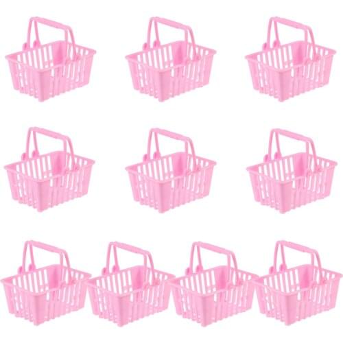 10pcs Simulation Shopping Baskets Candy Boxes Plastic Basket Toys Mini Candy Baskets Box​ Bakery Boxes Wedding Birthday