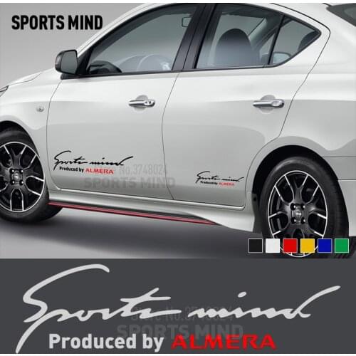 2 x Car Styling For Nissan Almera Sport Nismo Tino Sticker For Car Accessories Automobiles Car Sticker Decal JDM