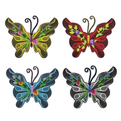 20pcs Butterfly Embroidered Patches For Clothing Iron On Patch Appliques Garment Dancing Dress Cheongsam Jeans Jacket Patchwork