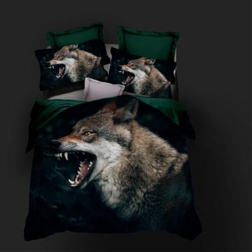 3D Duvet Cover Sets Bedding Sets Comforter Cases and Pillow Covers 180*210 200*200 228*228cm Wolf Design Bedclothes in Stock