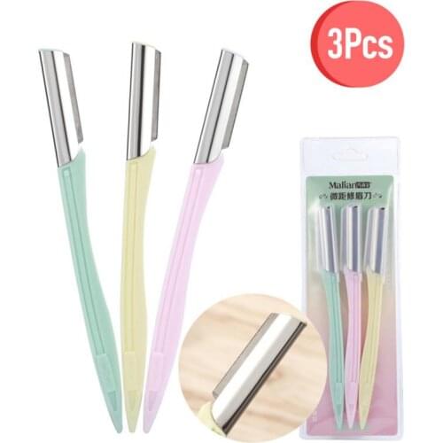 3PCSMary Ann Macro Women Facial Face Razor Eyebrow Trimmers Wom Shield Eyebrow Knife Blades Shaver Makeup Beauty Tools TSCM1