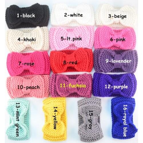 50 pcs/lot, Big Bow Headband, Crochet Earwarmer Headband, Knit Headwrap, Winter Headband
