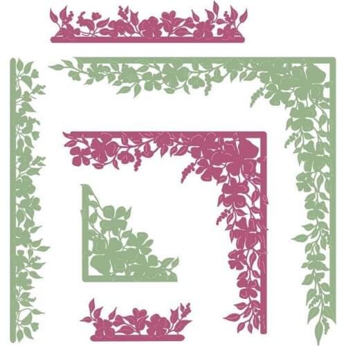 6pcs/set Flowers Leaves Frames Metal Cutting Dies for Scrapbooking DIY Album Photo Paper Card Making Decoration Craft New 2019