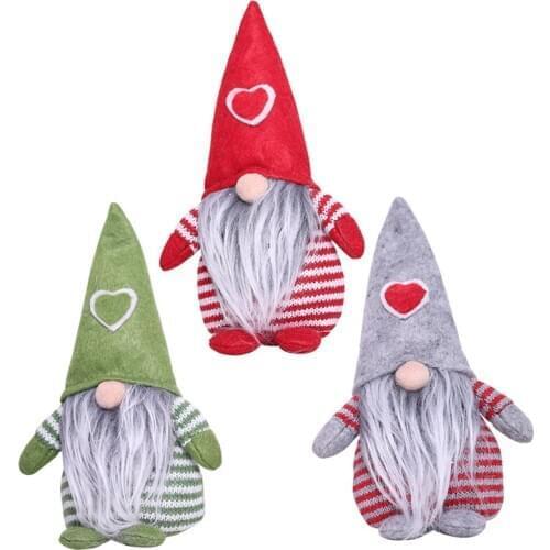 9 Pcs Christmas Handmade Stuffed Toy Santa Doll Gnome Dwarf Elf Home Decorations Xmas New Year Table Ornaments Wholesale X2