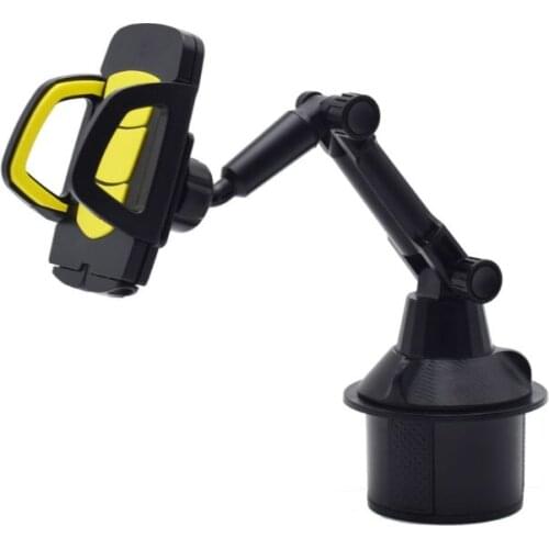 360 Degree Carbon Fiber Adjustable Angle Type Car Cup Holder Mount Stand Cradle for 3.5-7" Mobile Phones Smartphones GPS