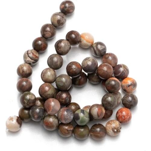 Wholesale Natural Flower Agates Beads Loose Stone Beads Jaspers Needlework for Jewelry Making DIY Bracelet 4 6 8 10 12mm