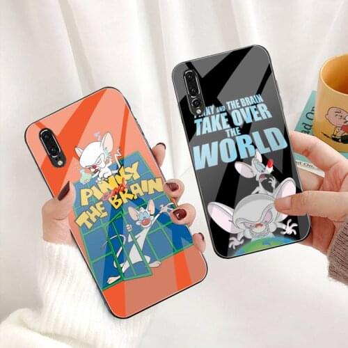 Cartoon Movie Pinky And The Brain Phone Case Tempered Glass For Huawei P30 P20 P10 lite honor 7A 8X 9 10 mate 20 Pro
